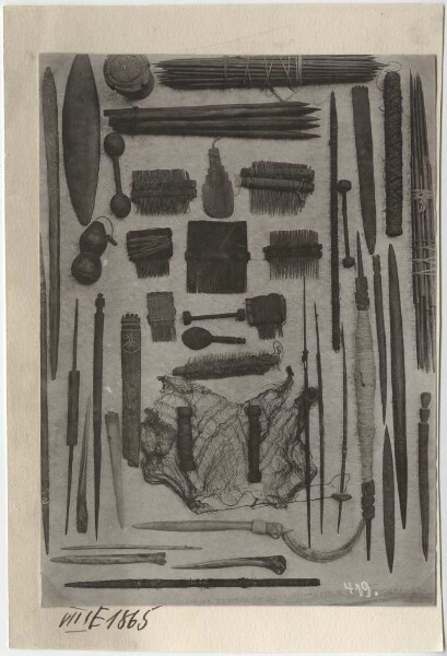 Combs, nets, wooden tools