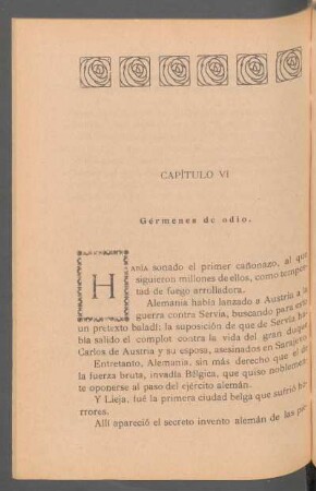 Capítulo VI - Gérmenes de odio.