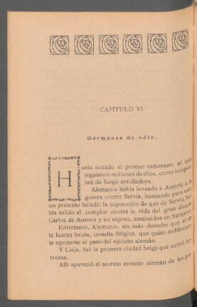 Capítulo VI - Gérmenes de odio.
