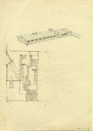 Rosenbauer, Gregor; Häuser, Wohnanlagen und Hallen - Halle (Vogelperspektive, Grundriss)