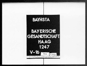 Brief an die bayerische Gesandtschaft von L. Barth aus Regensburg