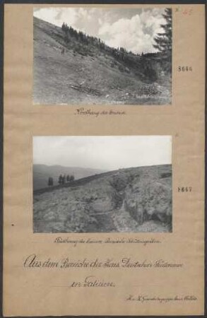 Südhang des Zwinin: Russische Schützengräben