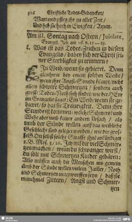 Am III. Sontag nach Ostern, Jubilate