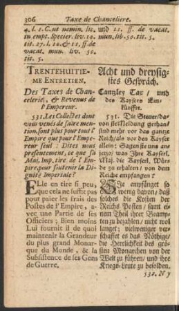 Acht und dreysigste Gespräch. Canzley Tax, und des Kaysers Einkünffte.