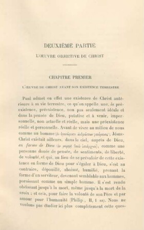 Deuxième partie. L'oeuvre objective de Christ
