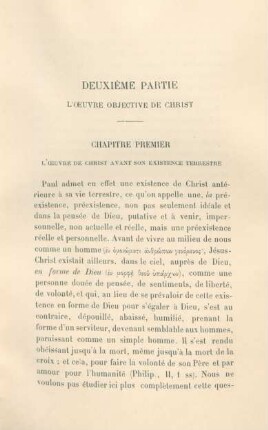 Deuxième partie. L'oeuvre objective de Christ