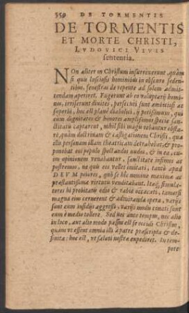 De Tormentis Et Morte Christi, Ludovici Vivis sententia.