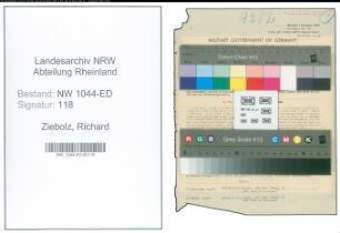 Entnazifizierung Richard Ziebolz , geb. 03.07.1887 (Lehrer)