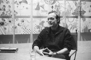 Brecht-Haus : Im Brecht-Haus: Walle Sayer; Bild: Hildegard Skowasch