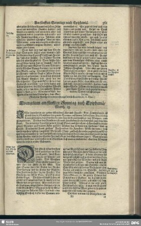 Evangelium am fünfften Sonntag nach Epiphaniä, Matth. 13