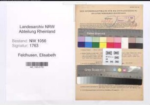 Entnazifizierung Elisabeth Feldhusen , geb. 18.03.1900 (Stenotypistin)