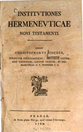 Institutiones hermeuticae Novi Testamenti