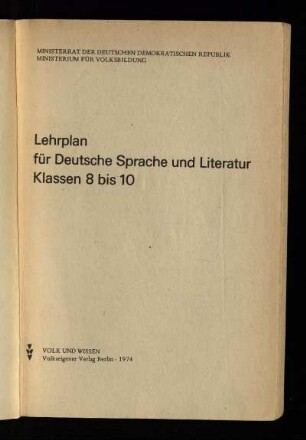 1974: Klassen 8 bis 10
