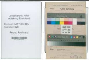 Entnazifizierung Ferdinand Fuchs , geb. 23.09.1907 (Techn.Angestellter)