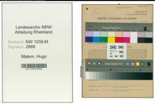 Entnazifizierung Hugo Matern , geb. 19.02.1906 ()