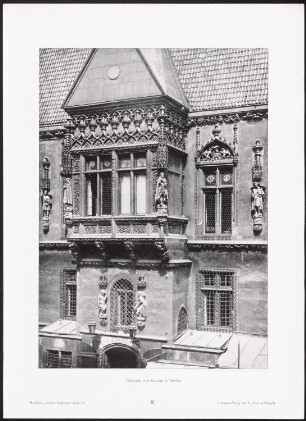 Rathaus, Breslau: Ansicht, Detail (aus: Moderne Neubauten, 4.Jg., 1898ff, hrsg. W. Kick)