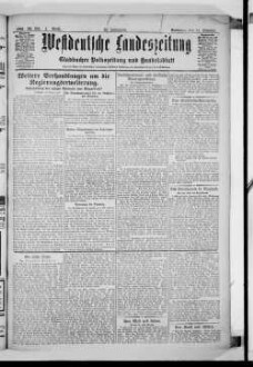 Westdeutsche Landeszeitung : Gladbacher Volkszeitung und Handelsblatt : allgemeiner Anzeiger für den gesamten Niederrhein : die Niederrheinische Heimatzeitung