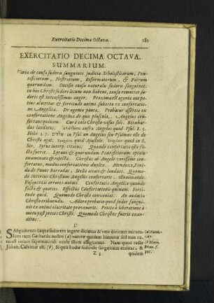 Exercitatio Decima Octava.