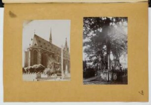 Rheingauer Dom, Geisenheim: Choransicht, Ansicht Grabmal (aus: Skizzen- und Fotoalbum 23)