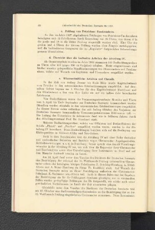 c. Prüfung von Präzisions-Taschenuhren.