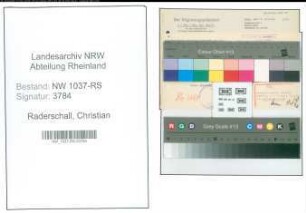 Entnazifizierung Christian Raderschall , geb. 28.06.1900 ()
