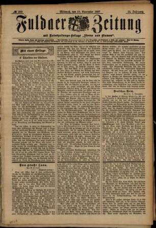 Ausgabe vom Mittwoch, den 10. November 1897.