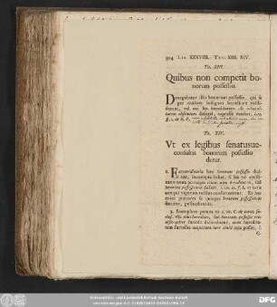 Tit. XIV. Ut ex legibus senatusveconsultis bonorum possessio detur.