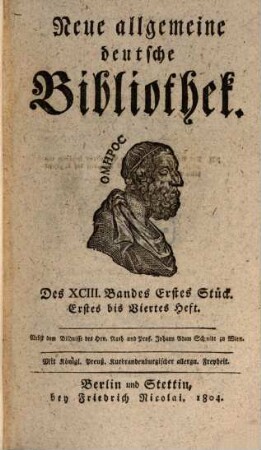 Neue allgemeine deutsche Bibliothek. 93. 1804