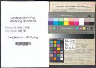 Entnazifizierung Wolfgang Langheinrich , geb. 01.09.1910 (Arzt)