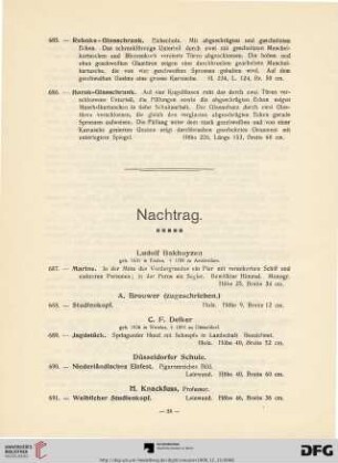 Nachtrag (Nr. 687-700)