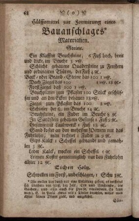 Hülffsmittel zur Formirung eines Bauanschlages.