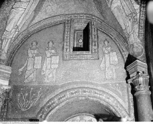 Kapellenausstattung mit Mosaikzyklus, Die Heiligen Agnes, Praxedis und Pudentiana