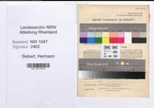 Entnazifizierung Hermann Siebert , geb. 15.08.1888 (Sekretaer)
