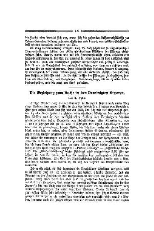 Die Erziehung zum Buche in den Vereinigten Staaten