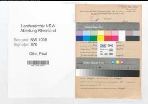 Entnazifizierung Paul Otto , geb. 22.01.1901 (Lehrer)