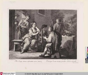 [Eine Gruppe von Männern und Frauen vor dem Haus sitzend]