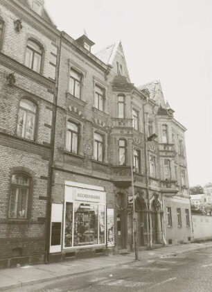Markneukirchen, Doppelwohnhaus : Markneukirchen (Vogtlandkreis), Doppelwohnhaus, Bismarckstraße 7/9, um 1890, Straßenansicht