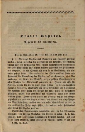 Vollständiger Lehrkurs der reinen Mathematik, 1,4. Die analytische Geometrie in der Ebene