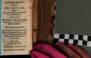 Quaestionum Philosophicarum Decas II. De Cavsis