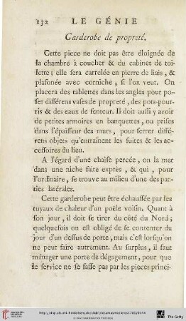 Garderobe de propreté