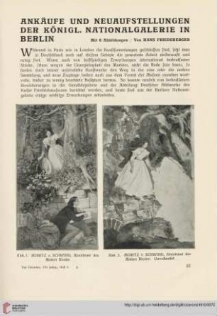 7: Ankäufe und Neuaufstellungen der königl. Nationalgalerie in Berlin