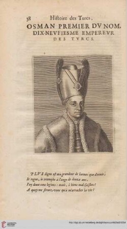 Osman premier du nom, dix-neufiesme empereur des Turcs