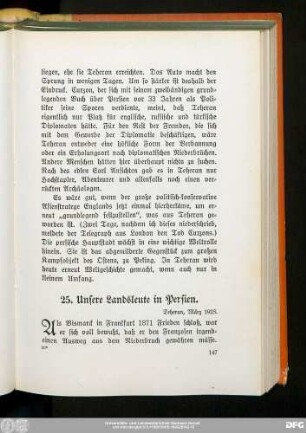 25. Unsere Landsleute in Persien.