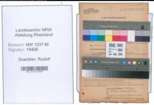 Entnazifizierung Rudolf Duenbier , geb. 21.03.1901 (Stadtrat)