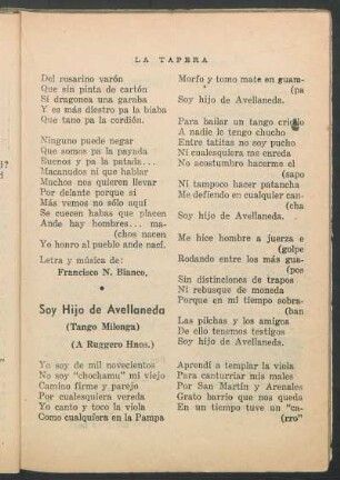 Soy Hijo de Avellaneda : (Tango Milonga)