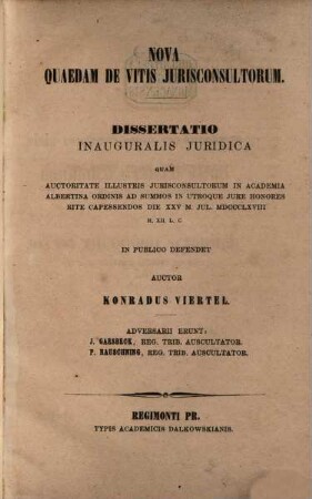 Nova quaedam de vitis jurisconsultorum