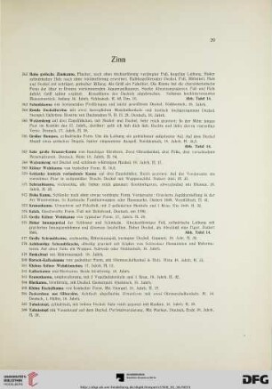 Zinn (Nr. 562-622)