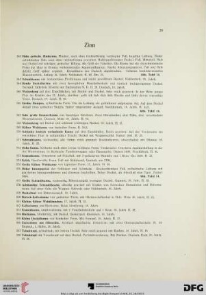 Zinn (Nr. 562-622)