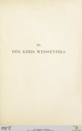 III. Der Kreis Weissenfels