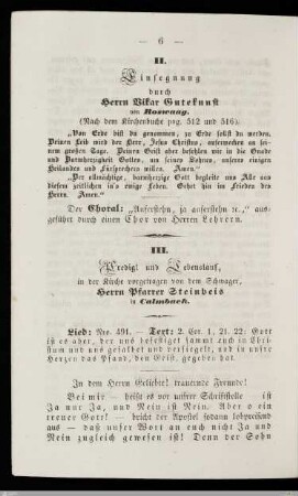 Einsegnung